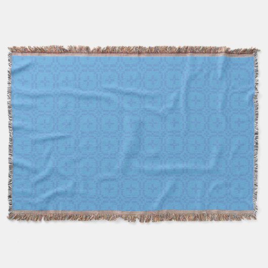 Zwei Schattierungen blauwalisischer Tapestry Muste Decke (Vorderseite)