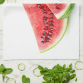 Zwei Scheiben Wassermelone Geschirrtuch (Gefaltet)