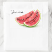 Zwei Scheiben Wassermelone Rechteckiger Aufkleber (Tasche)