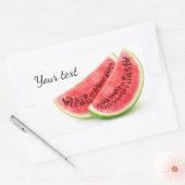 Zwei Scheiben Wassermelone Rechteckiger Aufkleber (Umschlag)