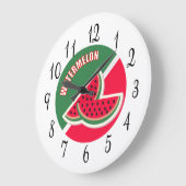 Zwei Scheiben Watermelon Große Wanduhr (Winkel)