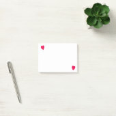 Zwei schiefe rote Herzen, Post it Notes Post-it Klebezettel (Büro)