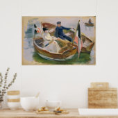 Zwei Schiffe mit Flaggen, Wannsee, 1910 Poster (Küche)