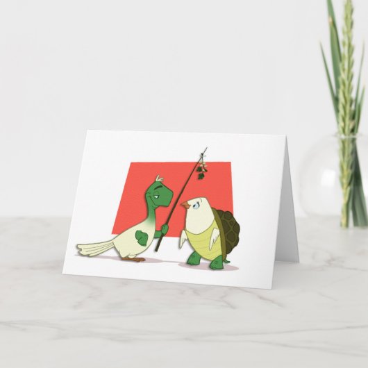 "Zwei Schildkröte-Tauben-" Karte (freier Raum) (Vorderseite)