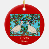 Zwei Schildkröte-Tauben Keramik Ornament (Hinten)