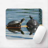 Zwei Schildkröten am Schildkröte-Bar Mousepad (Mit Mouse)