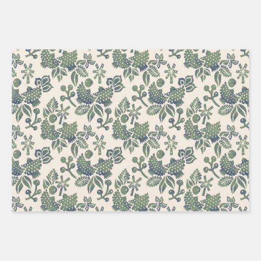 Zwei Schildkröten in Rosa, Grün und Senf Geschenkpapier Set (Vorderseite 2)