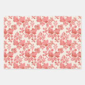 Zwei Schildkröten in Rosa, Grün und Senf Geschenkpapier Set (Vorderseite)