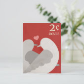 Zwei Schildkröten-Tauben-Postkarte Postkarte (Stehend Vorderseite)