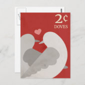 Zwei Schildkröten-Tauben-Postkarte Postkarte (Vorne/Hinten)