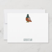 Zwei Schildkrötentauben Niedlicher Vogelzug Mitteilungskarte (Vorderseite)