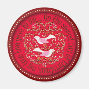 Zwei Schildkrötetauben Magnet