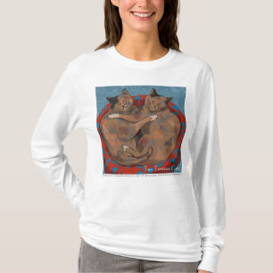 Zwei Schildpatt-Katzen Frauen Langarmshirt T-Shirt