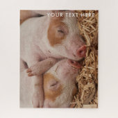 Zwei schlafende Schweine Foto Jigsaw Puzzle (Vertikal)