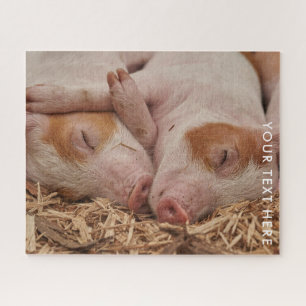 Zwei schlafende Schweine Foto Jigsaw Puzzle