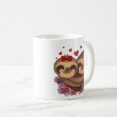 Zwei Schläge in der Liebe umarmen den Herzschlag V Kaffeetasse (VorderseiteRechts)