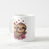Zwei Schläge in der Liebe umarmen den Herzschlag V Kaffeetasse (Vorderseite Links)