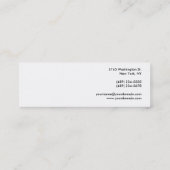 Zwei Schlichte White Modern Consultant Slim Mini Visitenkarte (Rückseite)