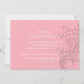 Zwei Schmetterlinge grafische Brautdusche Einladun Einladung (Rückseite)