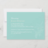 Zwei Schmetterlinge grafische Brautdusche Einladun Einladung (Rückseite)