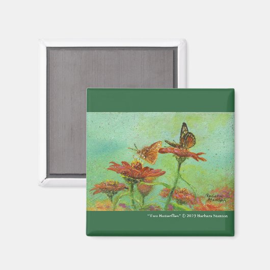 "Zwei Schmetterlinge" Magnet (Vorderseite/Rückseite)