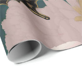 Zwei Schmetterlinge mit komplizierten Flügelmuster Geschenkpapier (Rolleneckpunkt)