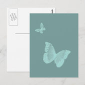 Zwei Schmetterlinge Postkarte (Vorne/Hinten)