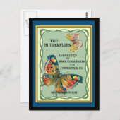 Zwei Schmetterlinge Postkarte (Vorne/Hinten)