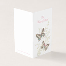 Zwei Schmetterlinge Rosa Hochzeit Details Zeitplan