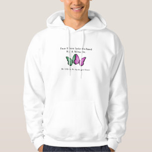Zwei Schmetterlinge sind einer Hoodie