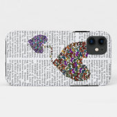 Zwei Schmetterlings-Herzen Case-Mate iPhone Hülle (Rückseite (Horizontal))