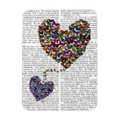 Zwei Schmetterlingshörer Magnet (Vertikal)