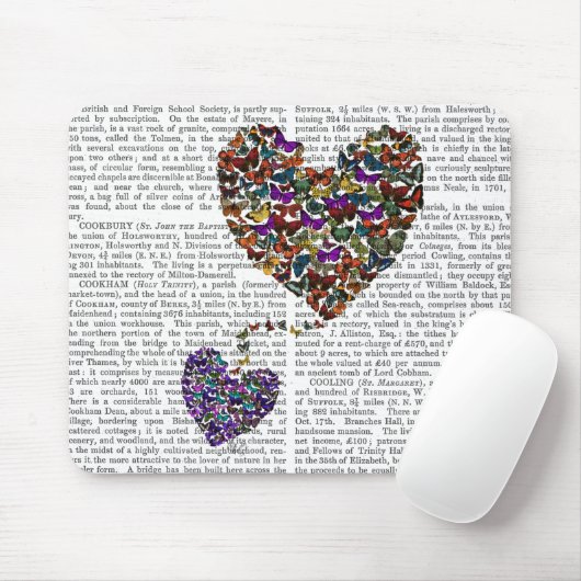 Zwei Schmetterlingshörer Mousepad (Mit Mouse)