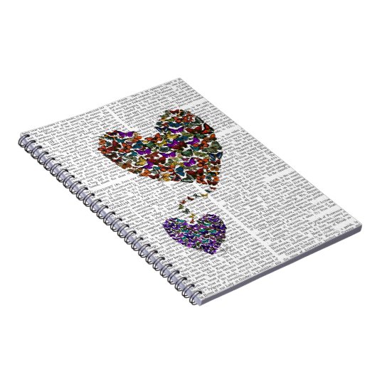 Zwei Schmetterlingshörer Notizblock (Rechte Seite)