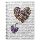 Zwei Schmetterlingshörer Notizblock (Vorderseite)