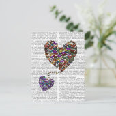 Zwei Schmetterlingshörer Postkarte (Stehend Vorderseite)