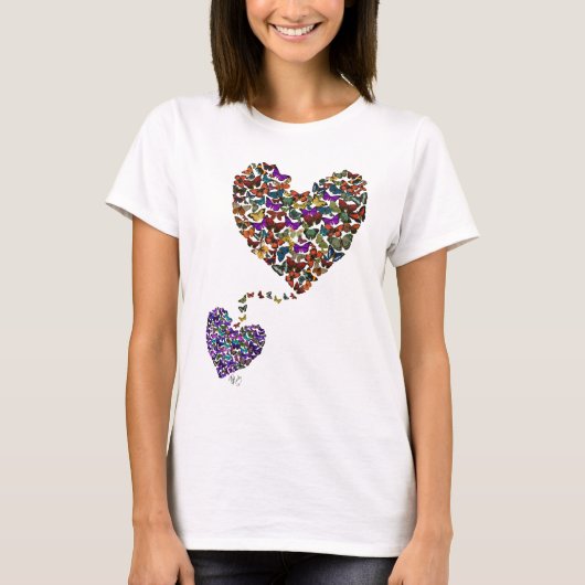 Zwei Schmetterlingshörer T-Shirt (Vorderseite)