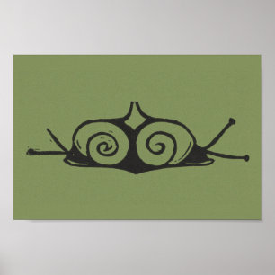 Zwei Schnecken von Gerrit Willem Dijsselhof Poster