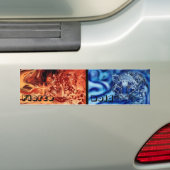Zwei Schneeleoparden Feuer und Eis Autoaufkleber (Auf Auto)