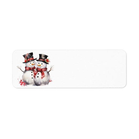 Zwei Schneemann in Top Hats und Red Scarves (Vorne)