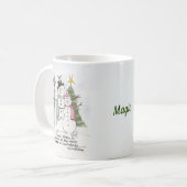 Zwei Schneemenschen Watercolor Magic Winterszene Kaffeetasse (Vorderseite Links)