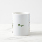 Zwei Schneemenschen Watercolor Magic Winterszene Kaffeetasse (Mittel)