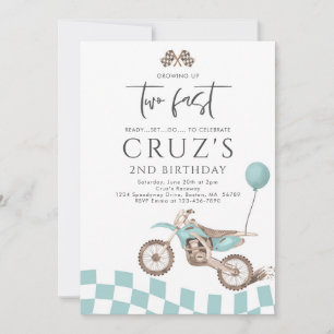 Zwei schnell gelbe Motorradjunge zum Geburtstag wa Einladung