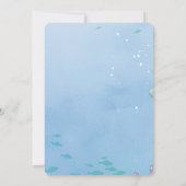 Zwei schnell Niedliche Blaumeerkoralle Whale Gebur Einladung (Rückseite)