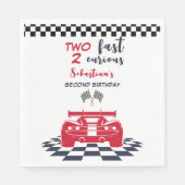 Zwei schnell zwei neugierige zweite Kindergeburtst Serviette (Vorderseite)