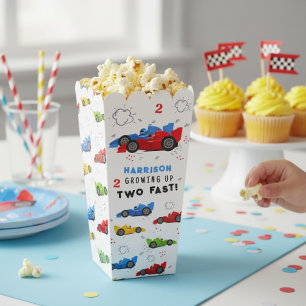 Zwei schnelle 2. Geburtstag Personalisiertes Rennw Geschenkschachtel