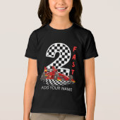 Zwei Schnelle 2. Geburtstag Tri-Blend Shirt (Vorderseite)