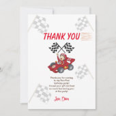 Zwei schnelle 2. Geburtstag wachsen Dankeskarte (Vorderseite)