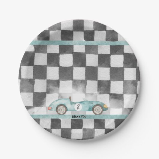 Zwei schnelle 2. Geburtstag wachsen Pappteller (Vorderseite)