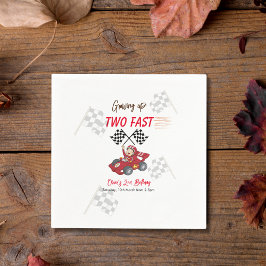 Zwei schnelle 2. Geburtstag wachsen Serviette